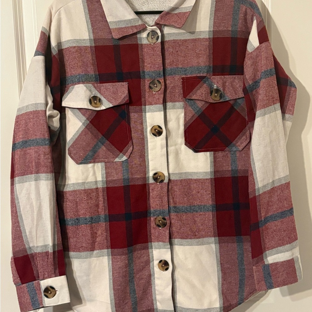 Plaid women's Shirt with Button Details